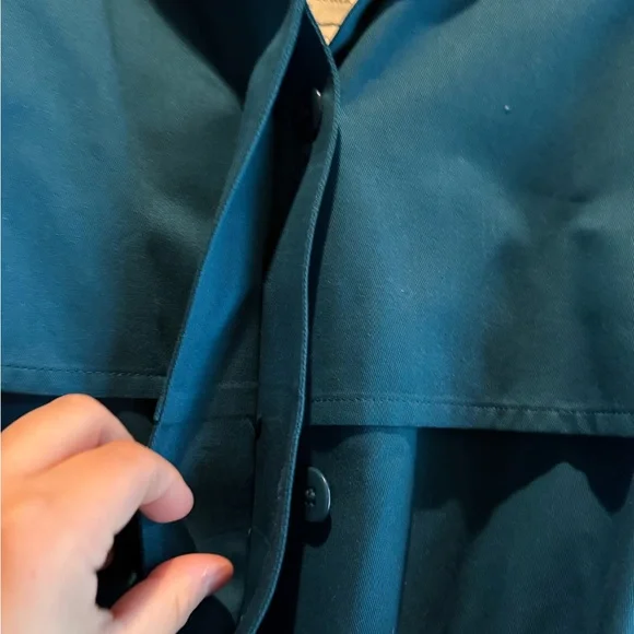 London Fog Blue Trench Coat size 6 Petite - Picture 6 of 12